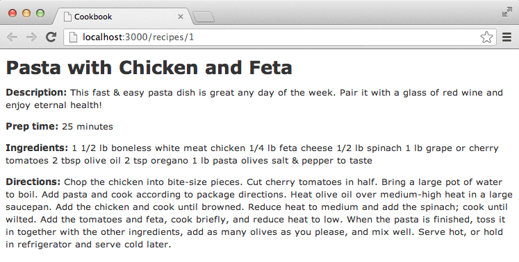 recipe header