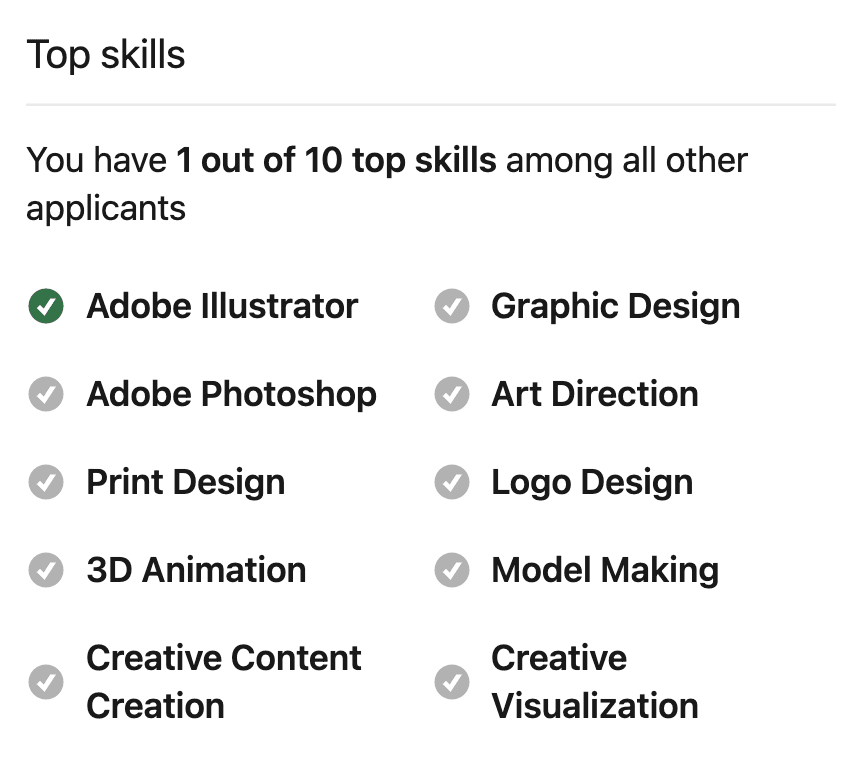 list of LinkedIn skills