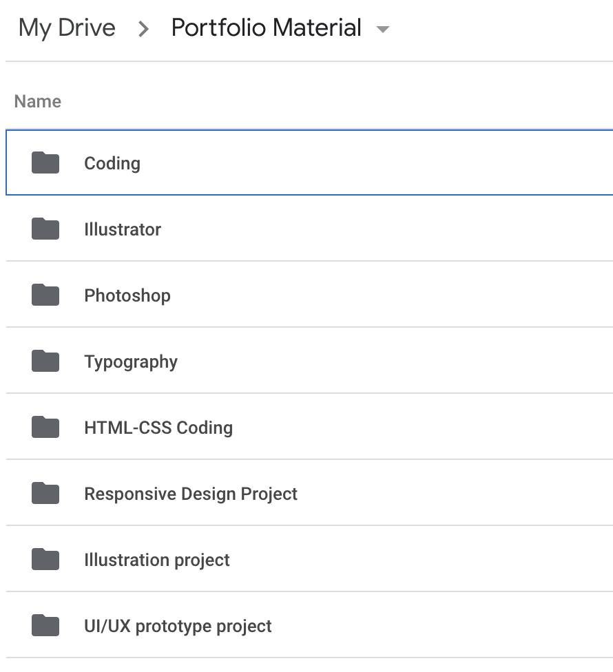 portfolio example screenshot