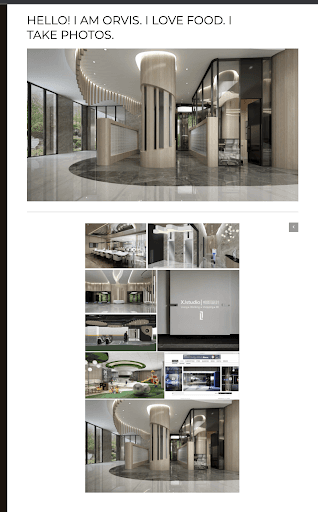 Screenshot of a custom-built portfolio website showcasing web design work