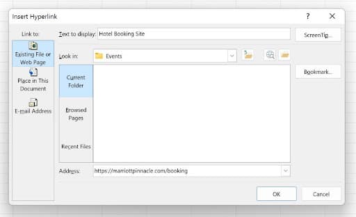Event Planning With Excel - Making Connections