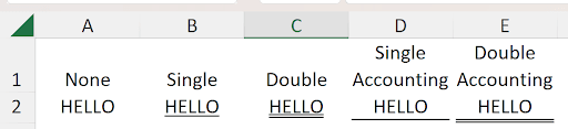 Formatting Cells In Excel example showing you can see all the choices here:
