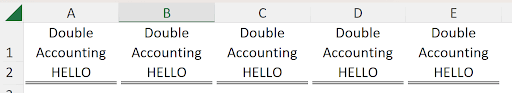 Formatting Cells In Excel example showing you can see here, the small gaps: