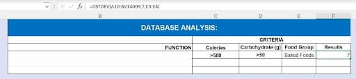 Func - Calculating Standard Deviations with DSTDEV and DSTDEVP