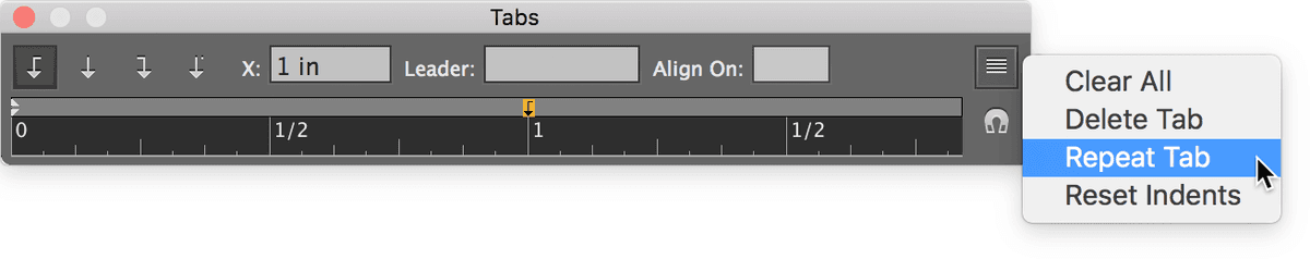 repeat tab