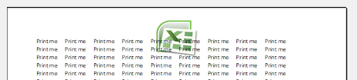 Excel print preview showing header with inserted company logo