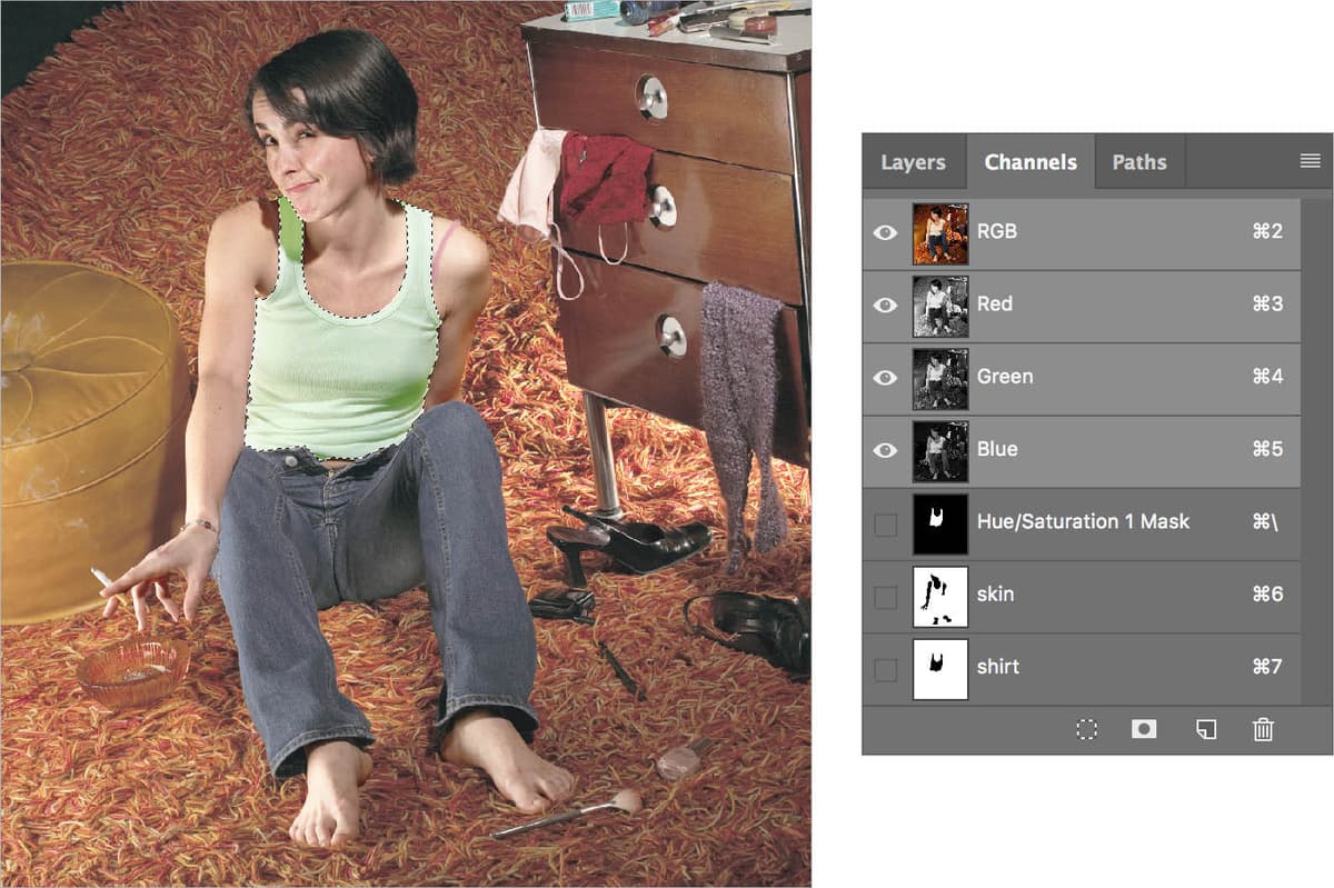 lifestyle selecting shirt channels
