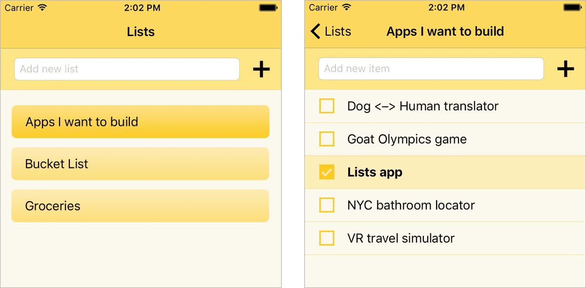 ex prev lists ux improvement