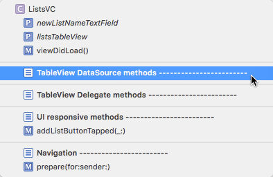 lists mark sections