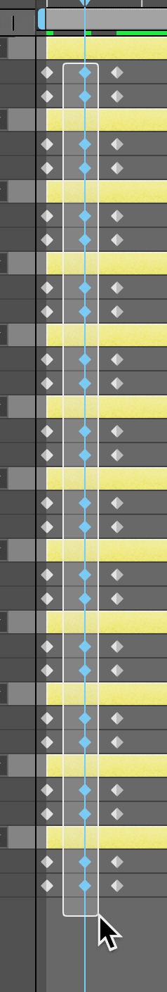 select keyframe row