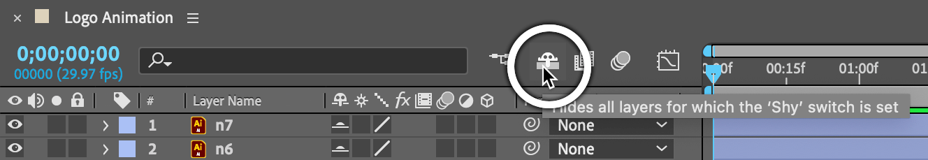shy button location