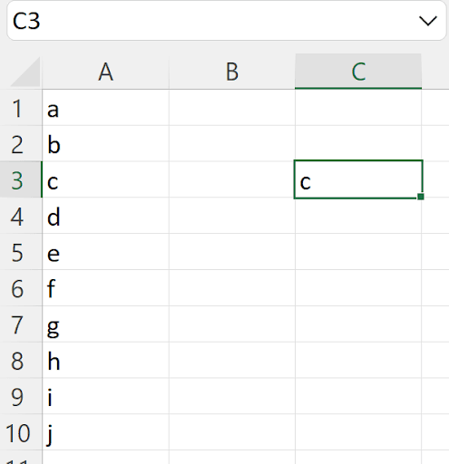 Excel legacy behavior before dynamic arrays showing single cell result
