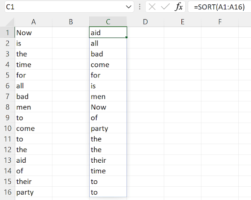 Excel dynamic array formula result - step 13