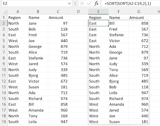 Excel dynamic array formula result - step 14
