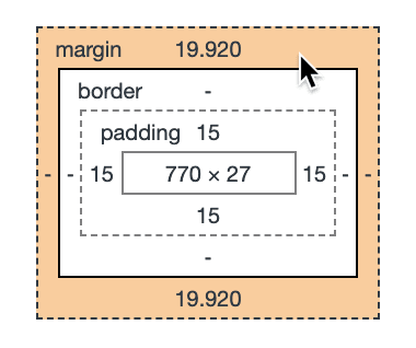 dev tools inspect h2 margin