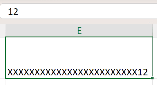 Excel number formatting demonstration - step 10