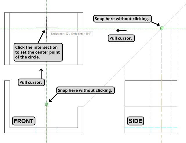 Object Snap Tracking: AutoCAD Tutorial