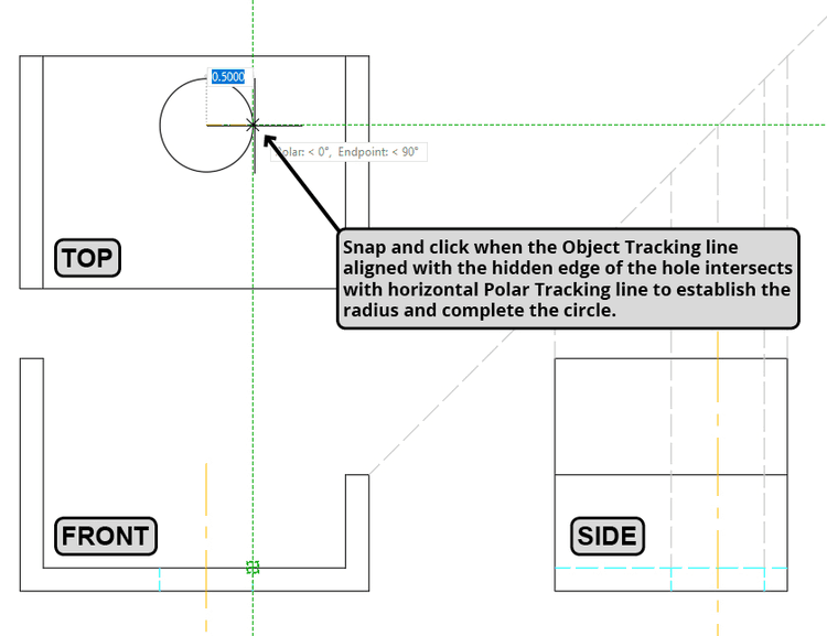 Object Snap Tracking: AutoCAD Tutorial