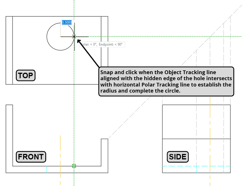 Object Snap Tracking: AutoCAD Tutorial