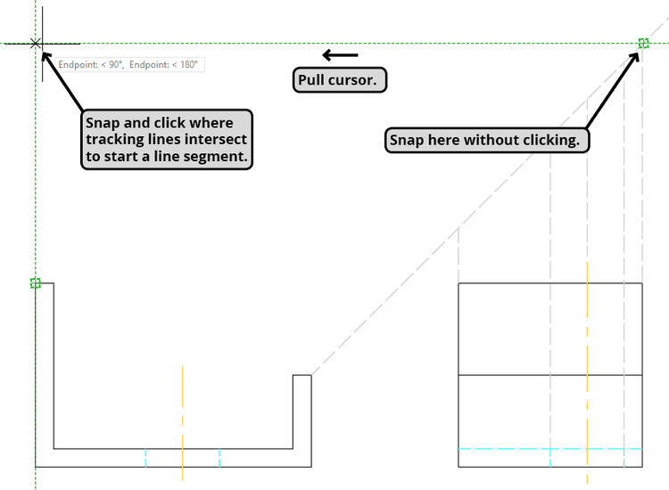 Object Snap Tracking: AutoCAD Tutorial