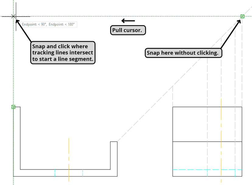 Object Snap Tracking: AutoCAD Tutorial