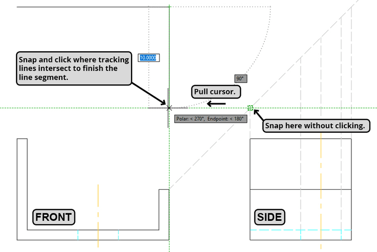 Object Snap Tracking: AutoCAD Tutorial