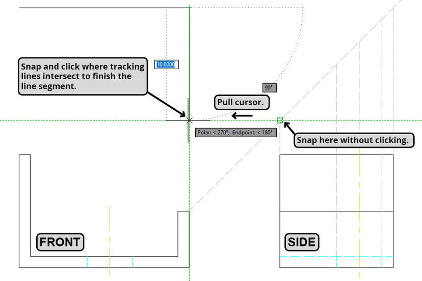 Object Snap Tracking: AutoCAD Tutorial