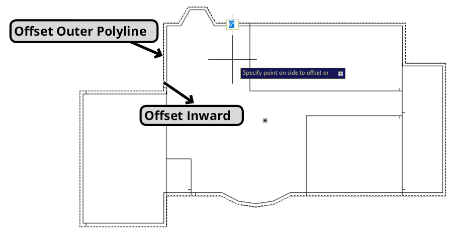 offset outer inward polylines