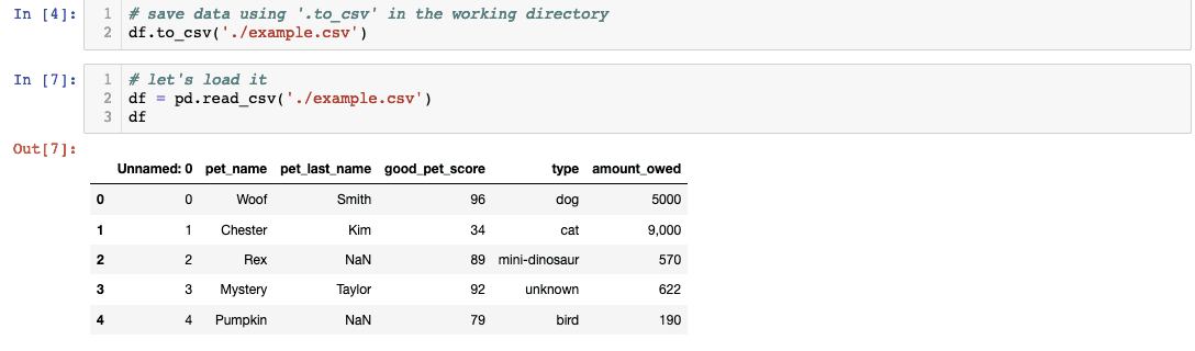 To CSV Pandas