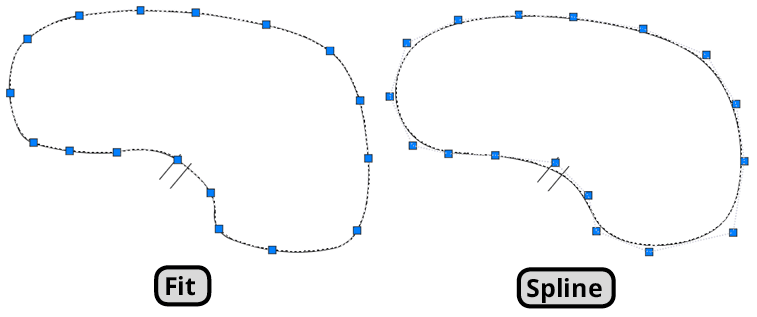 polyline fit spline