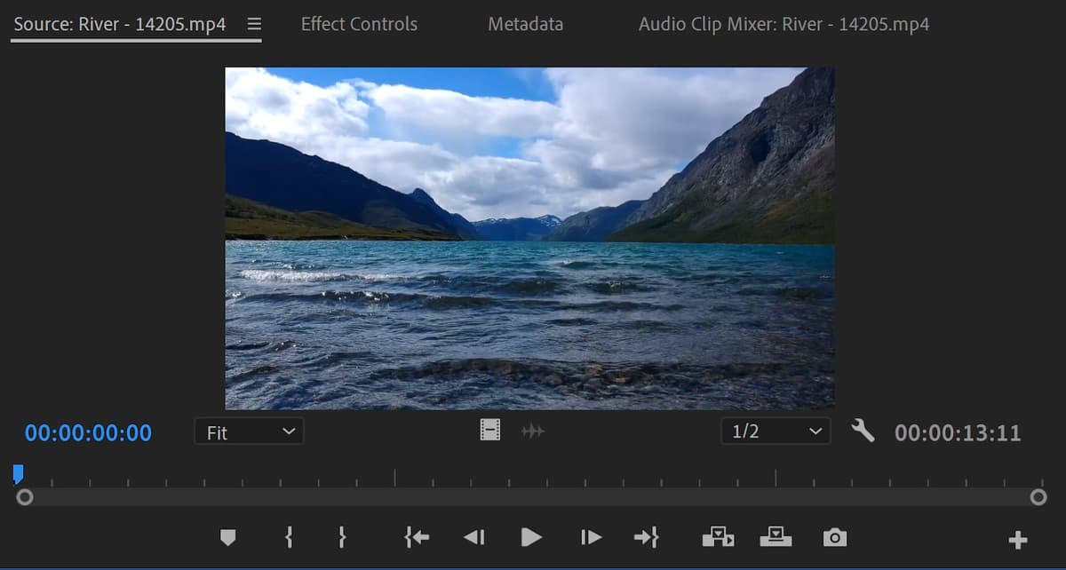 Source Monitor Panel Premiere Pro