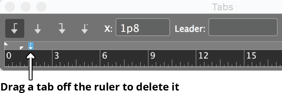 delete tab