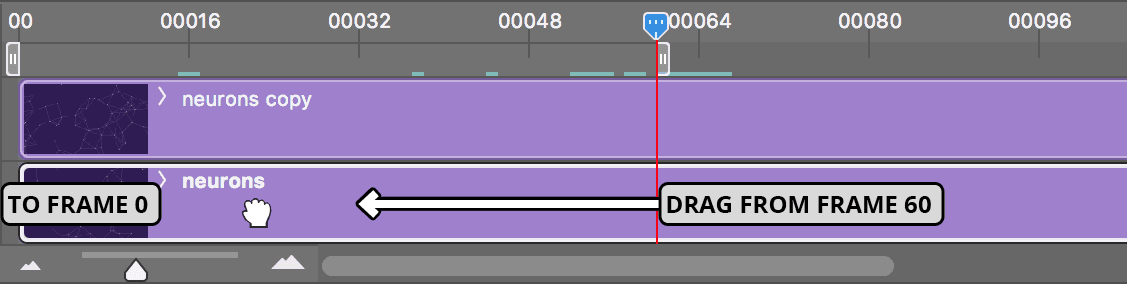 drag neurons to frame0