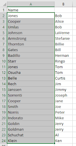 Excel name separation formula - step 11