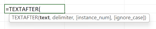 Excel TEXTBEFORE function extracting text before the space delimiter