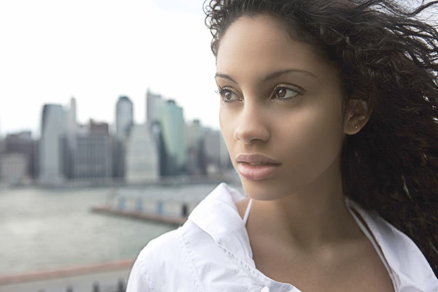 girl with city background done