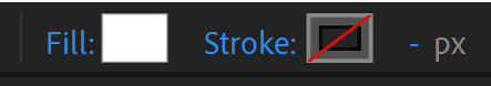 After Effects Fill and Stroke options in the top toolbar