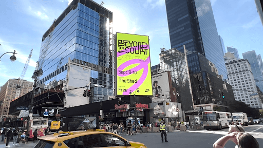 Collection of motion graphic advertising examples across different media