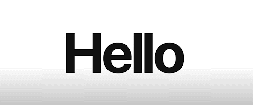 Screenshot from Apple iPhone kinetic typography advertisement