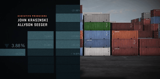 Screenshot from Jack Ryan Season 2 opening titles using visual metaphors