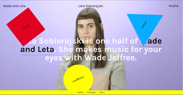 Portfolio by Leta Sobierajski showcasing vibrant design style