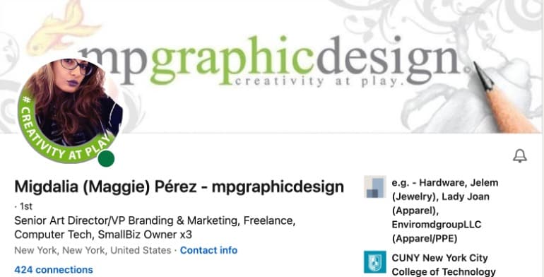 Freelance graphic designer staying positive while building their career