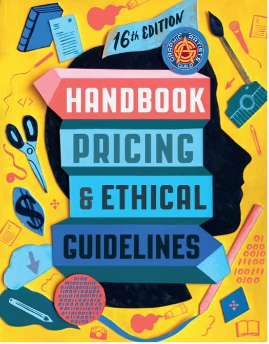 Pricing guide showing hourly and project-based billing rates for freelance designers