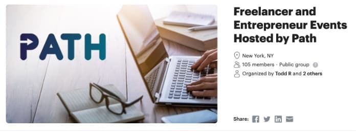 Meetup groups focused on specific graphic design specializations like motion graphics