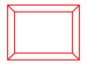 Bevel shape drawn in Excel with the custom default properties applied