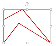 Excel shape selected showing the rotation handle icon at the top