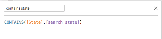 Tableau parameter control widget displayed on the worksheet