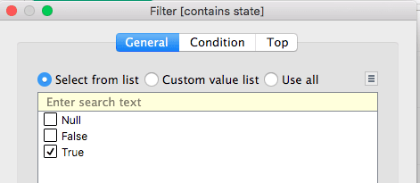 Tableau parameter control widget displayed on the worksheet
