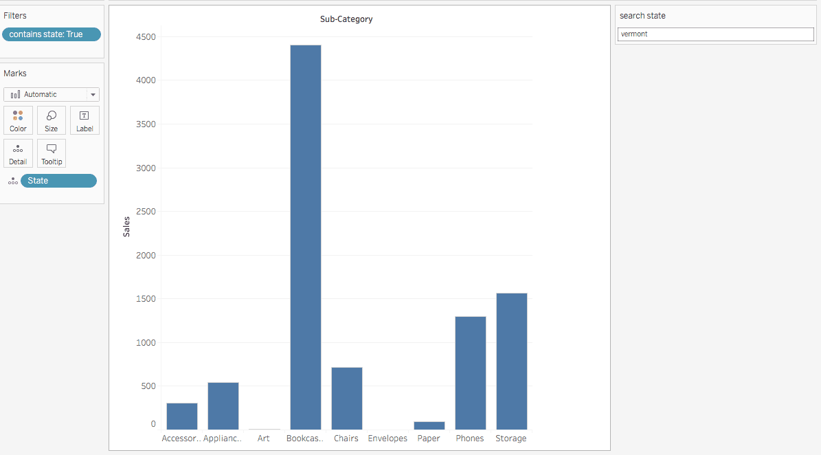 Tableau filter action connected to parameter for interactive data filtering