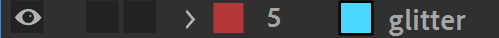 Layer visibility toggle in After Effects timeline